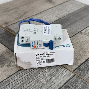 Live RSA 106B-030 30mA 6Amp 6KA einpolig Typ A Mini RCBO B Kurve B6 NEU - Bild 1 von 10