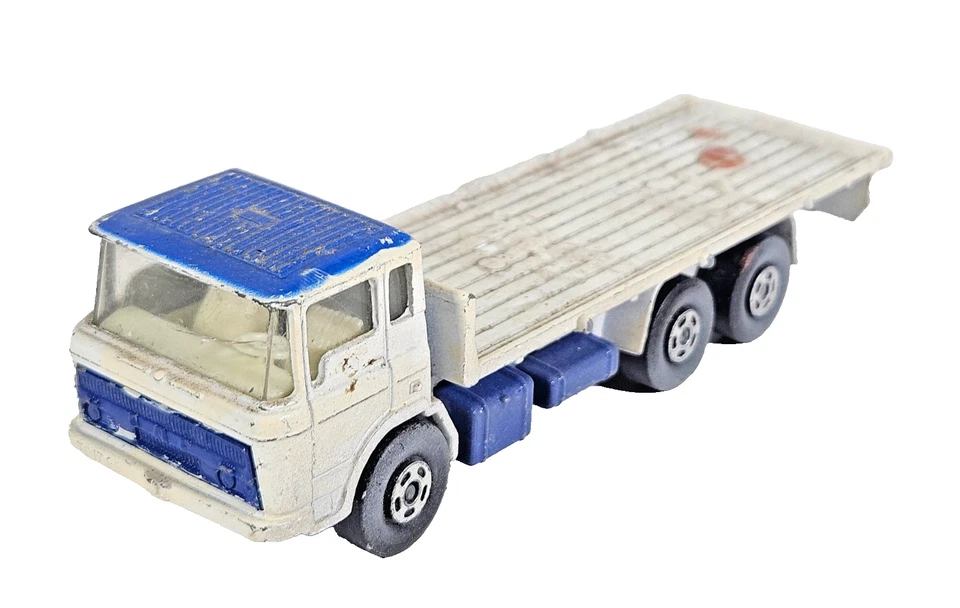 Transpaleta vintage Matchbox Super Kings K-34 DAF color azul blanco 1971 Lesney. Foto 1 de 4