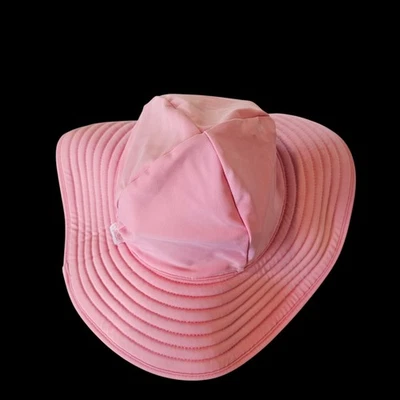 Sombrero reversible de nailon 3T 4T 5T con volantes para niña pequeña niña rosa sol piscina Foto 1 de 4