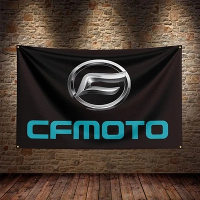 CF MOTO ATV UTV Motorcycles Flag Banner Tapestry Wall Hanging Garage Décor 5x3ft - Image 1 of 4