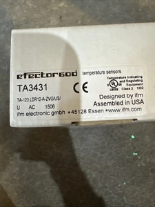 ifm TA3431 Temperature Sensor Transmitter RTD Probe – Industrial Automation - Picture 1 of 2