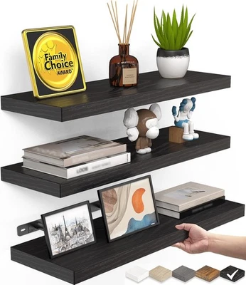 BAYKA Floating Shelves for 15.7inches, A. Black - Universal Classic Style  - Image 1 of 4