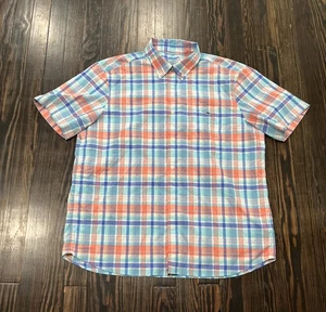 Vineyard Vines On The Go Performance Hemd Herren XL kariert blau pink Nylon - Bild 1 von 4