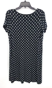 J Jill Wearever Collection Dress Womens Small Black Ivory Aztec Boho Southwest - Picture 1 of 8