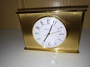 TIFFANY & CO. Quarz Messing Swiss Made Schreibtisch Tischuhr - Bild 1 von 14