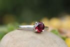 Natural Red Garnet Ring 925 Sterling Silver Ring Christmas Gift Valentine Ring