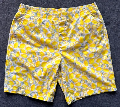 Pantalones Cortos Chinos Lands' End Amarillo Estampado Limón, Mujer 16 Foto 1 de 4