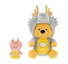 Winnie-The-Pooh Plush Doll Stuffed Toy & Piglet Puppet Dragon 2024 Tokyo Disney