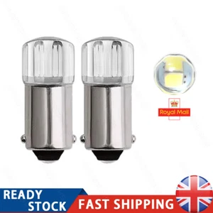 2X LED 12V BAYONET CAP 360 BULBS BA9S 233 T4W XENON WHITE 6000K HID SIDELIGHT - Picture 1 of 8