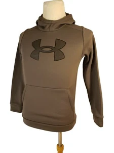Underarmour Hoodie Sweatshirt. YOUTH Large Gray Logo. Hand Pouch. Preowned - Picture 1 of 7