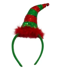 Luxury Elf Sequin Headband with Bell – Christmas Xmas Party Festive Accessory - Picture 1 of 8