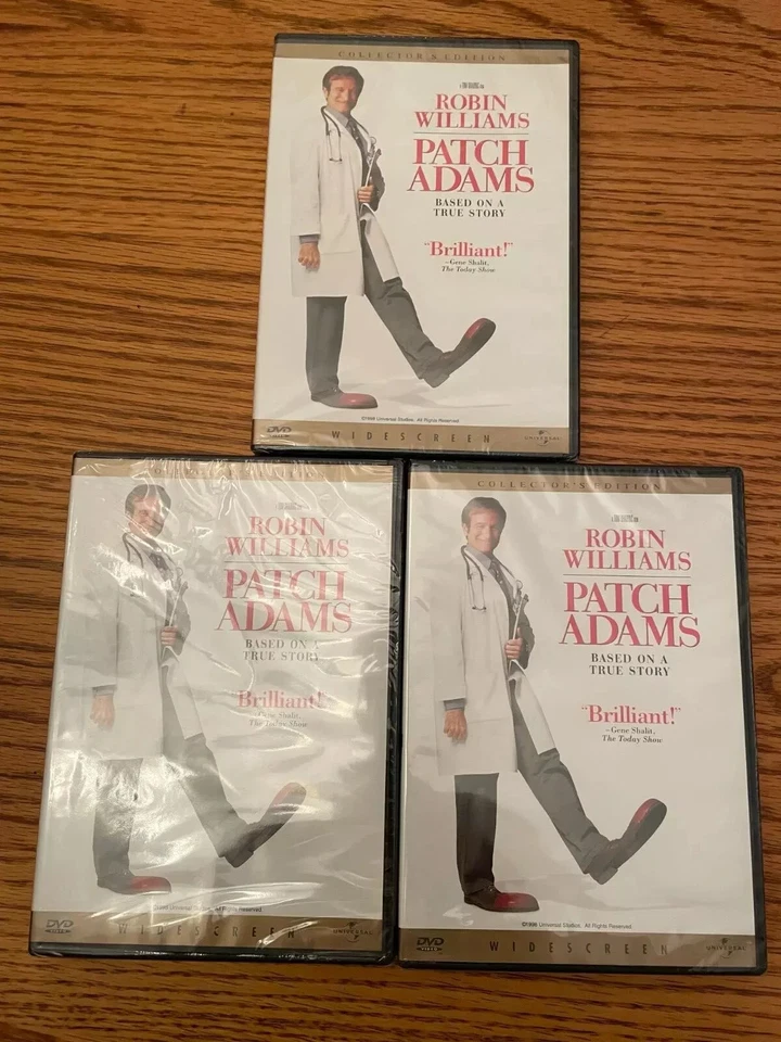 3 BRAND NEW Factory Sealed DVDs PATCH ADAMS Robin Williams - Image 1 of 1