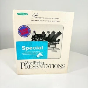 WordPerfect Presentations Versión 2.0 Vintage Windows PC - NUEVO Y SELLADO - Imagen 1 de 10