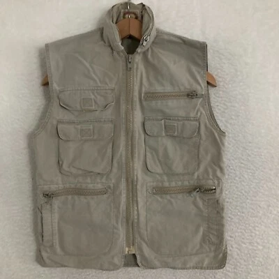 Chaleco Safari Banana Republic Años 80 De Colección Para Hombres XS Fotógrafo Pesca Empacable Capucha Foto 1 de 4