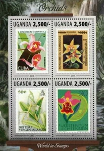 Orchids Stamp Flowers Postage Stamp Dendrobium Souvenir Sheet MNH #3123-3126 - Picture 1 of 12