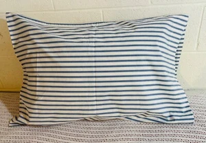 LL Bean Blue Ticking Stripe Pillowcase (1) Standard 20” x 27” - Picture 1 of 13