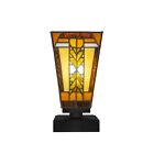 Toltec Luna Accent Table Lamp, Black, 8.5" Square Santa Cruz Art - 52-Mb-9864