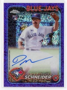 Autógrafos de novato cromados Topps 2024 Purple Speckle Davis Schneider RC Auto /299 - Imagen 1 de 2