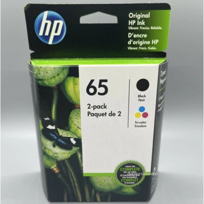 HP 65 Combo Ink Cartridges 65 Black Color NEW GENUINE - Image 1 of 3