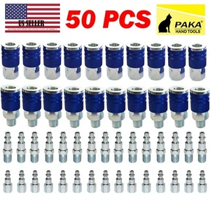 Raccordi connettore tubo aria resistente attacco rapido 50 pz spina 1/4 NPT - Foto 1 di 2