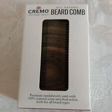 2x Cremo All Natural Sandalwood Beard Comb