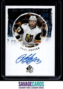 2024-25 SP Authentic UD Authentics Auto Paul Cotter #UDA-CO Vegas Golden Knights - Picture 1 of 3