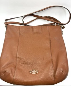 Coach Leder Hobo Tote Crossbody Schultertasche Braun Pebbled Leder  - Bild 1 von 17