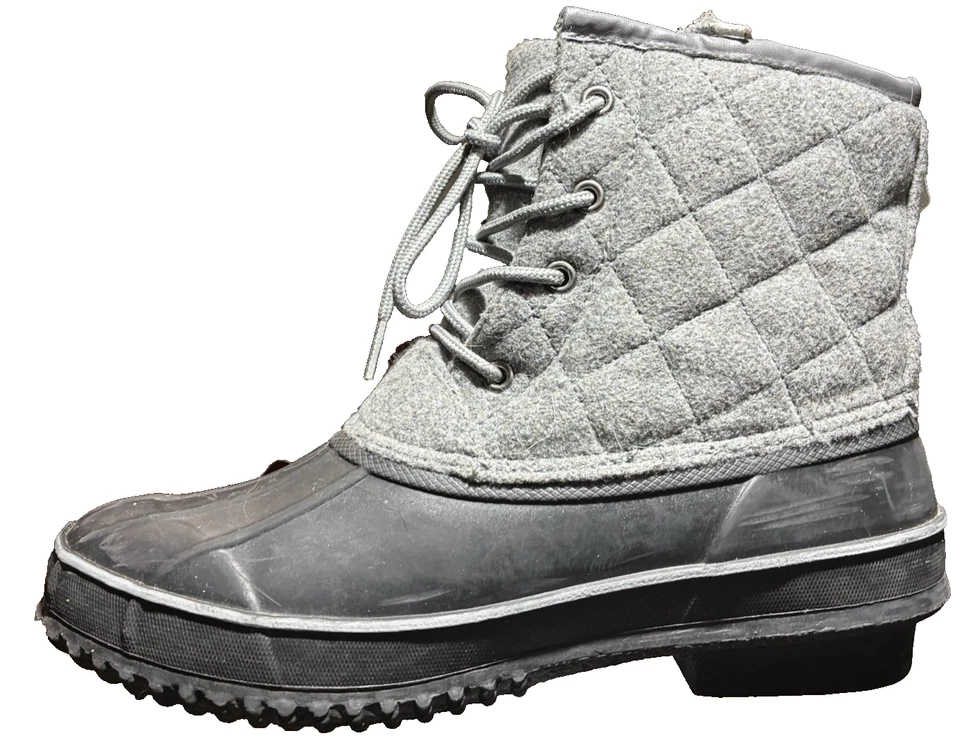 Botas de pato Sperry acolchadas grises plateadas lunares STS892449 para mujer talla 8 Foto 1 de 4