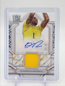 D'ANGELO RUSSELL 2023-24 TOPPS ROYALTY PATCH SIGNATURES BLUE AUTO /25 Q0902 - Picture 1 of 2