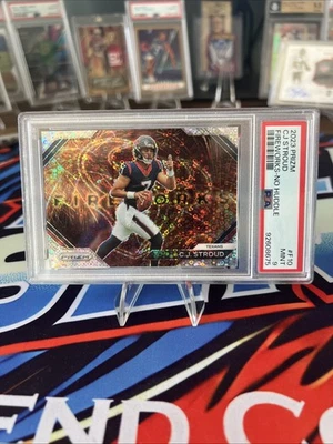 2023 PANINI PRIZM FIREWORKS NO HUDDLE #F10 CJ STROUD ROOKIE RC PSA 9 - Image 1 of 2