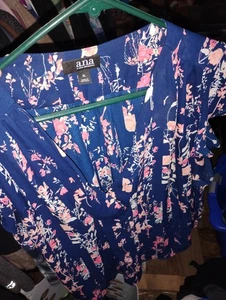 blusa xl a.n.a blusa poliestere con volant floreale donna basic casual fluida - Foto 1 di 1