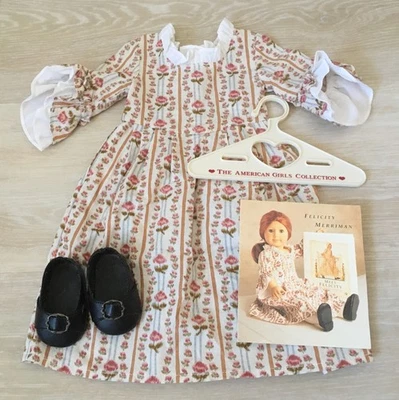 Pleasant Company American Girl Felicity Rose Garden Meet Dress & Colonial Shoes - Image 1 of 4