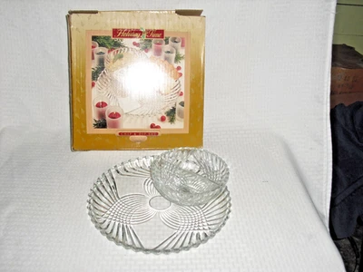 Juego de astillas de vidrio y doble inmersión Holiday Time Indiana 1970 en caja Foto 1 de 4