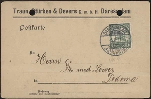 GERMANY, East ASfrica, 1911. Post Card Mi 23, Daressalam - Dodoma - Picture 1 of 1