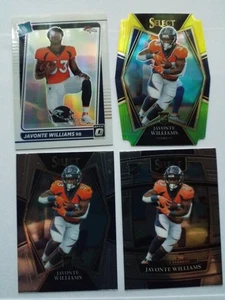 * JAVONTE WILLIAMS * 2021 RC 4 Card Lot - Select Base & Die Cut Optic Variation - Picture 1 of 1