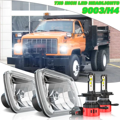 Fit GMC Safari C6500 C7500 Topkick 7x6" Inch LED Headlight High/Low Beam Dot - Image 1 of 4