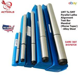 NEW Lathe Alignment Test Bar Shank Size 1MT, 2MT, 3MT, 4MT, 5MT  ACTOOLS USA - Picture 1 of 35