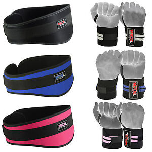 Weight Lifting Belts Gym Training Wrist Support Wraps Bandages Fitness Strap Set