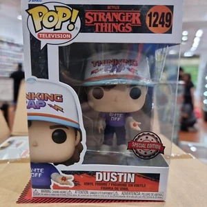 FUNKO POP! Stranger Things Dustin Thinking Cap 1249 SPECIAL EDITION EXCLUSIVE - Picture 1 of 1