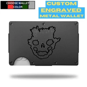 Halo Emile Totenkopf Helm Videospiel Logo Lasergravur auf Aluminium Geldbörse - Bild 1 von 9