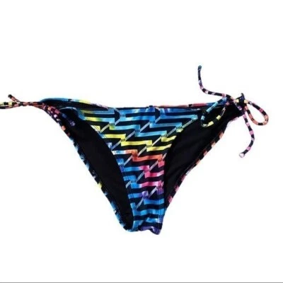 OP rainbow stripe bikini bottoms size medium - Image 1 of 4