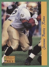 1993 Classic Pro Line Live ROOKIE Jerome Bettis #143 Notre Dame Rams Steelers