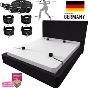 Bondage Restraint Bett Fesseln Handschellen&Fußfesseln Erotische Sexspielzeug SM - Bild 1 von 11