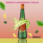 Bouteille sirop aromatique vert gingembre et citronnelle saveur cordiale 500 ml X 4