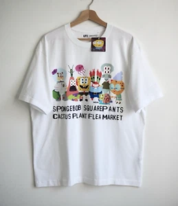 T-shirt Spongebob Squarepants oversize GRANDE pianta di cactus mercato delle pulci Uniqlo - Foto 1 di 7