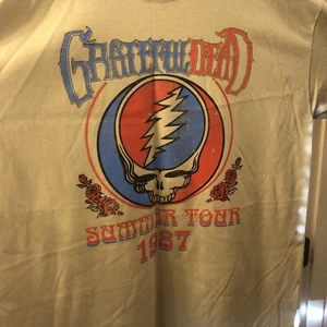 Grateful Dead Unisex Tee 1987 Summer Tour Logo Tan Graphic Shirt Men’s Size XL - Picture 1 of 4
