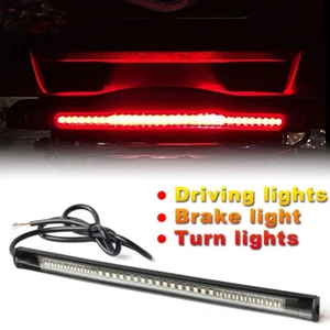 Motorcycle Bar Strip Tail Brake Stop Turn Signal License Plate Light 48 LED Lamp - Picture 1 of 12