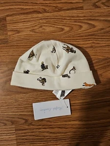 Ralph Lauren Polo Bear Baby Beanie White Equestrian One Size NB-9M - Picture 1 of 4