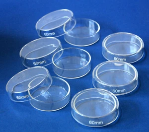 Petrischale aus Glas (Schale + Deckel), Ø60mm, Ø75mm, Ø90mm, oder Ø120mm - Bild 1 von 4