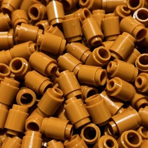 LEGO Naranja Oscuro 1x1 Ladrillo Redondo (3062) - 100 Piezas Nuevas - Ladrillos de Construcción - Imagen 1 de 5